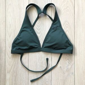 NWOT Nike Triangle Bikini Top in Dark Green Size S